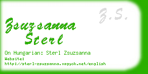 zsuzsanna sterl business card